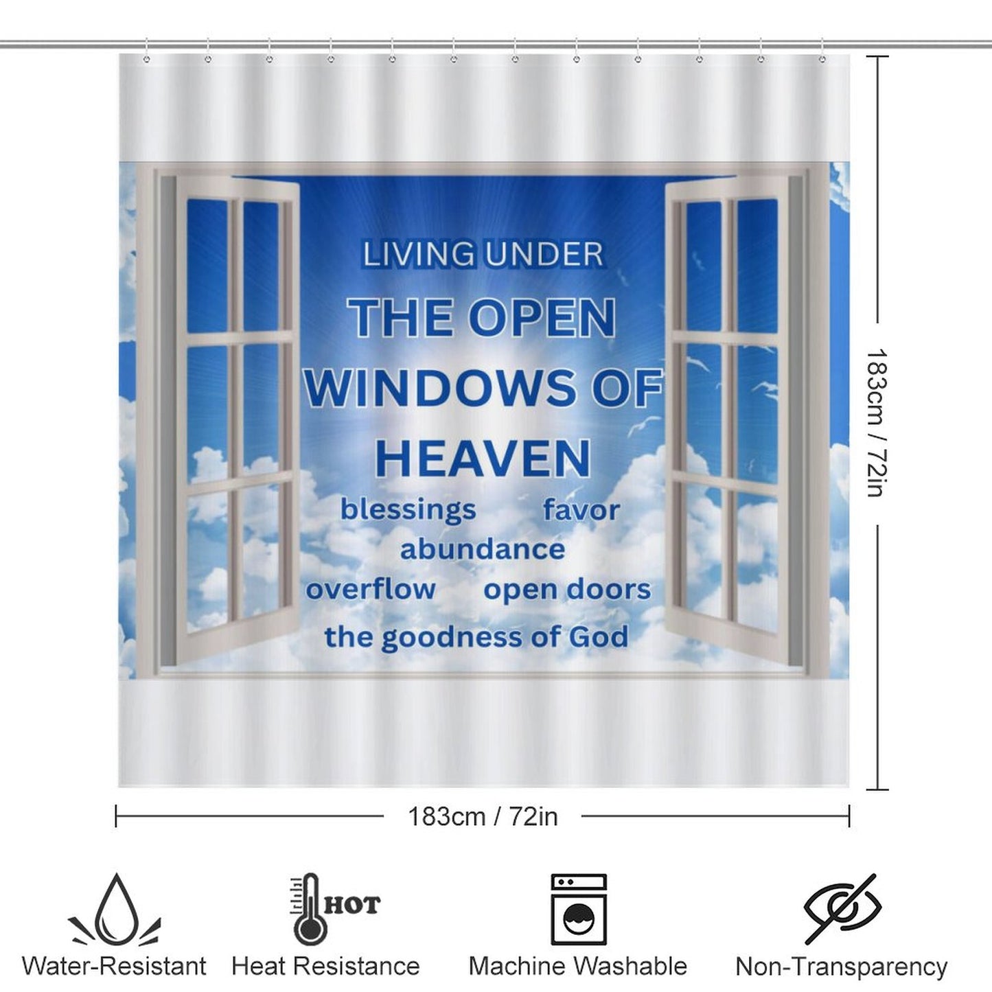 Shower Curtain Set with 3 Rugs