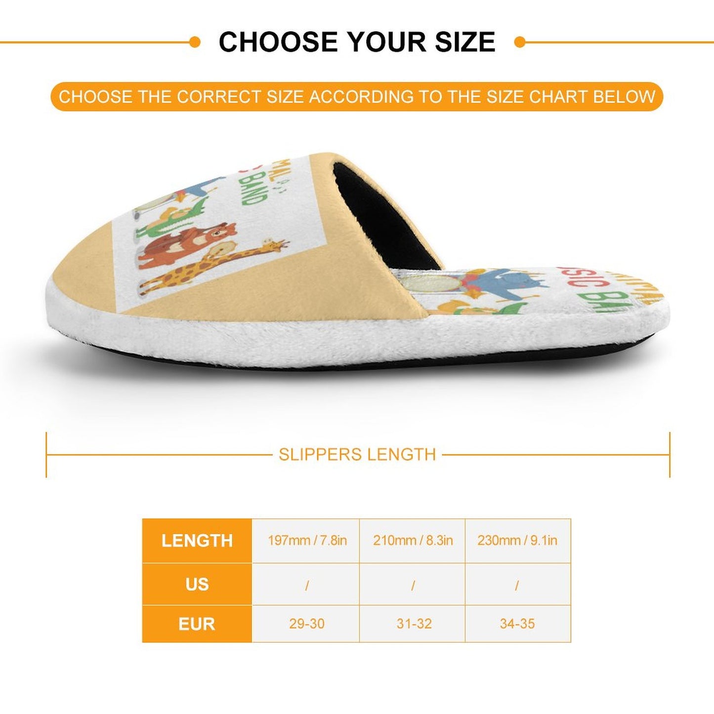 Flannel Children's Cotton Slippers (All-Over Printing)