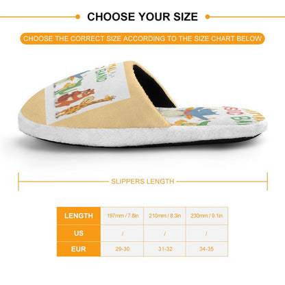 Flannel Children's Cotton Slippers (All-Over Printing)