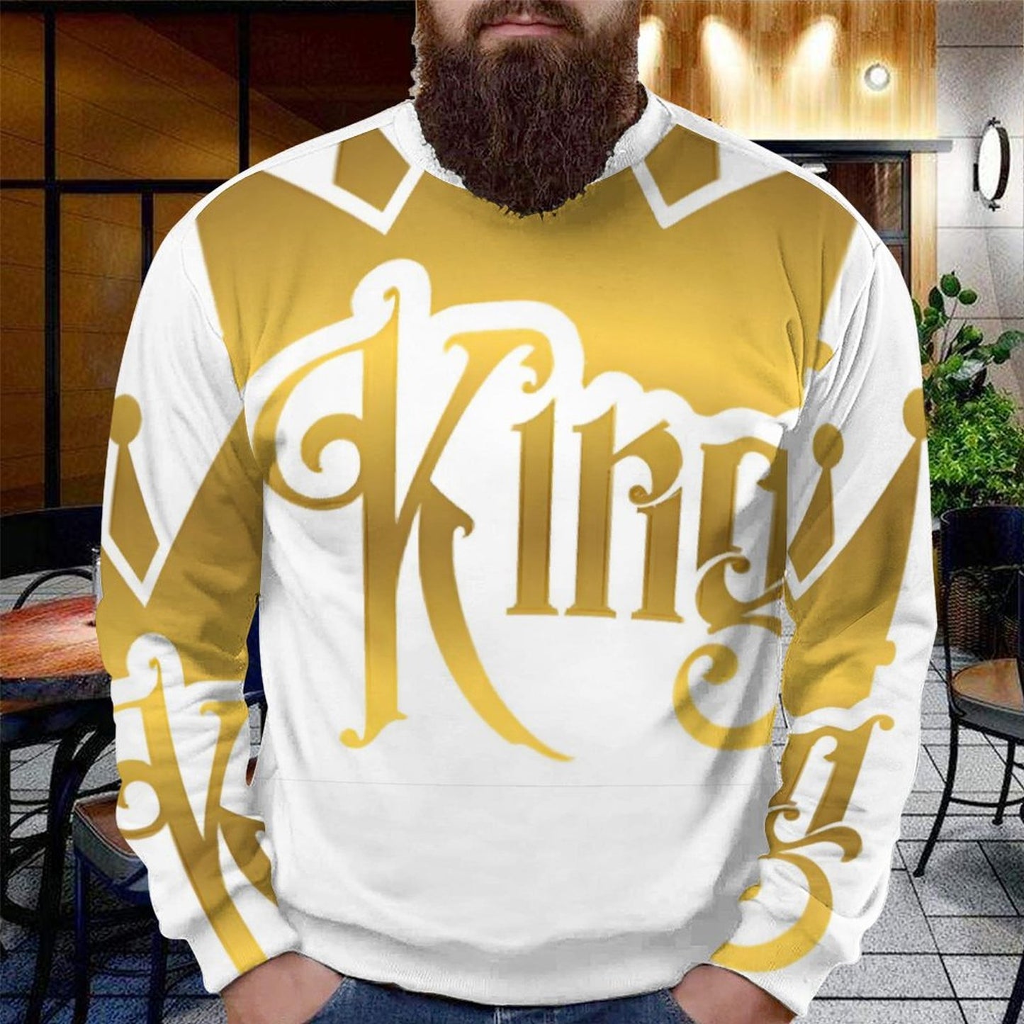 250gsm Round Neck Men's Sweatshirt 4T35 (All-Over Printing)
