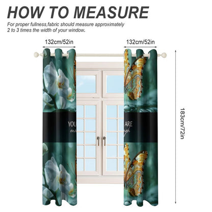 Grommet Curtain-52"x72"/ 132x183cm-YOU ARE ENOUGH