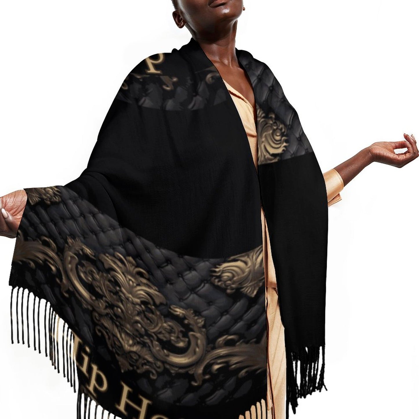 Cashmere-like Tassel Scarf (All-Over Printing)