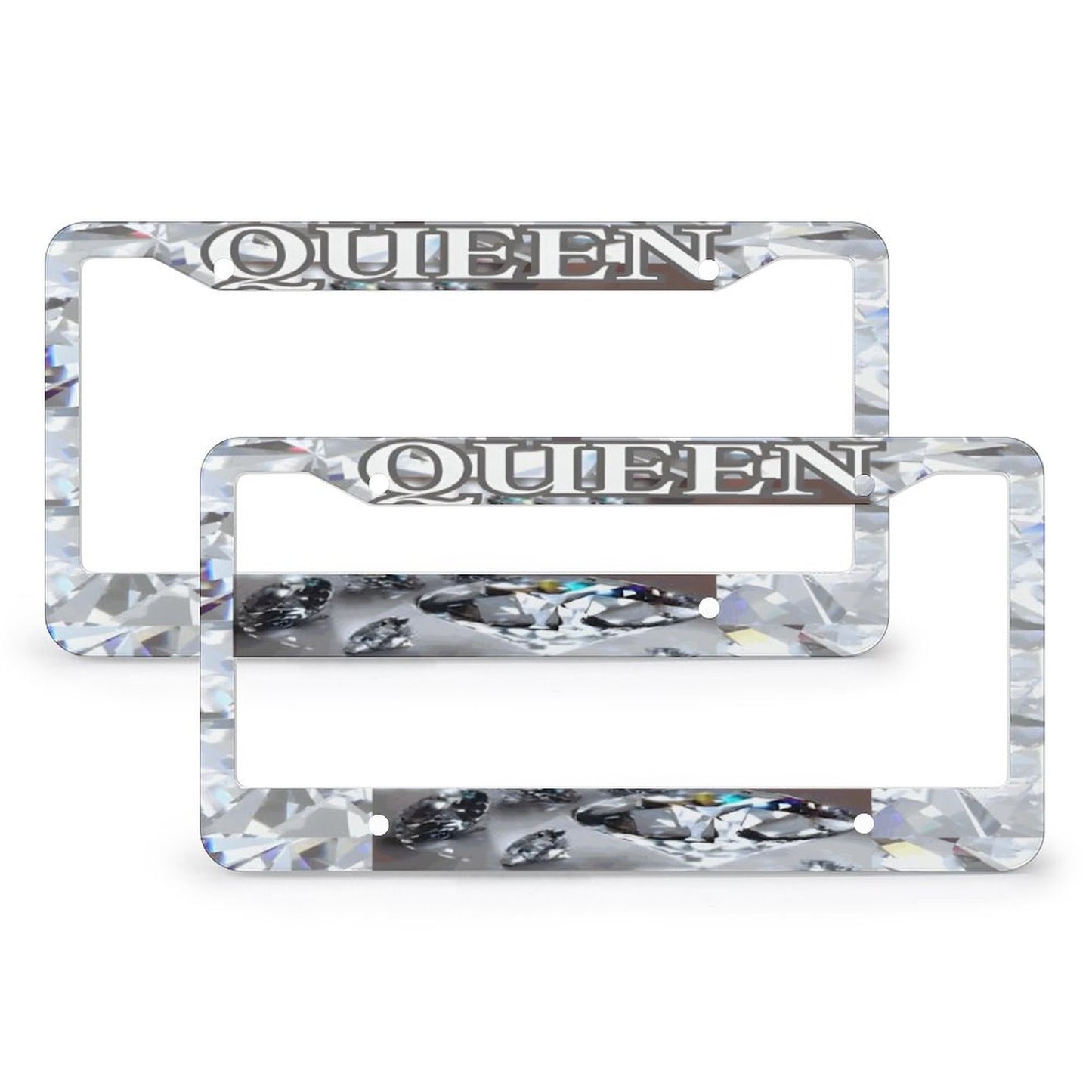 License Plate Frames with 4 Round Holes (1 Pair)