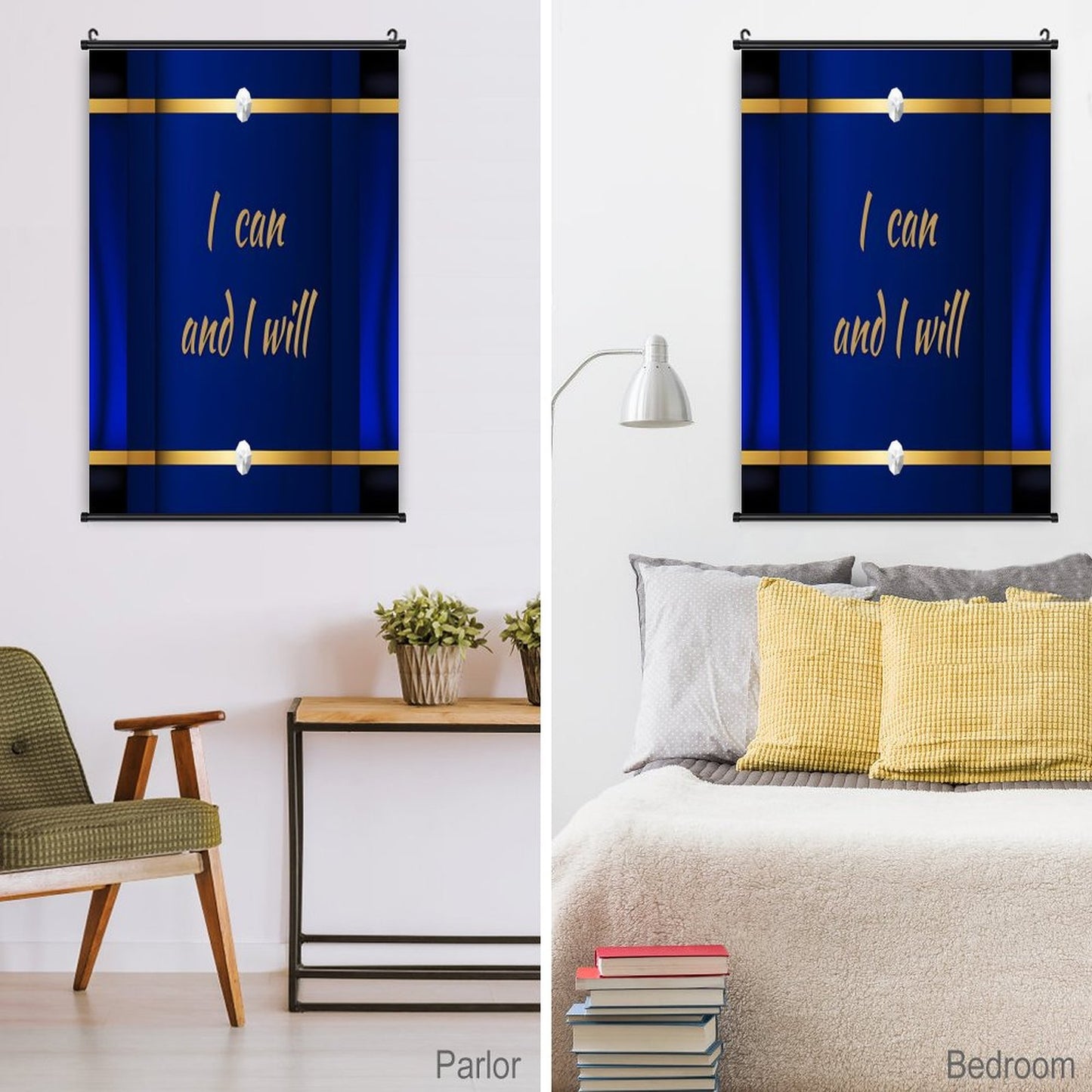 Canvas Hanging Poster with Scrolls-16"x24"/ 40x60cm