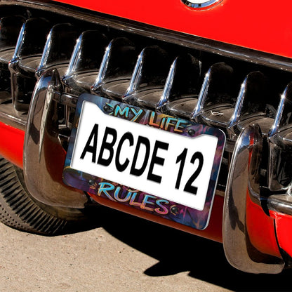License Plate Frames with 4 Round Holes (1 Pair)