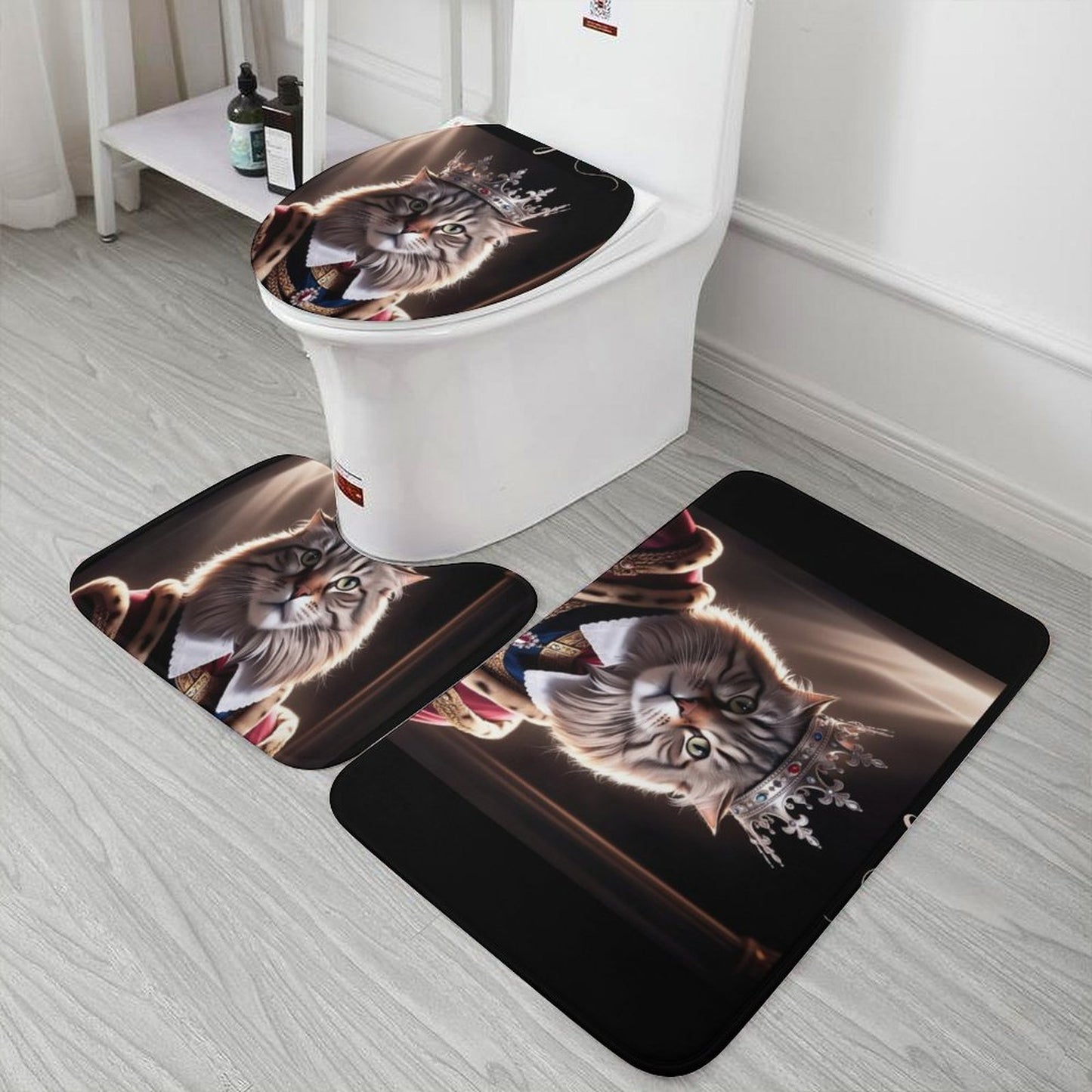 Coral Velvet Restroom Rug Set of 3-15.7"x23.6"/ 40x60cm