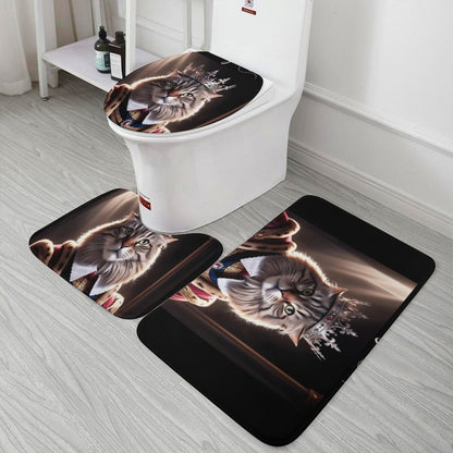 Coral Velvet Restroom Rug Set of 3-15.7"x23.6"/ 40x60cm