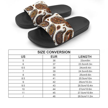 ORANGE PAISLEY  Unisex PVC Slippers or Slides