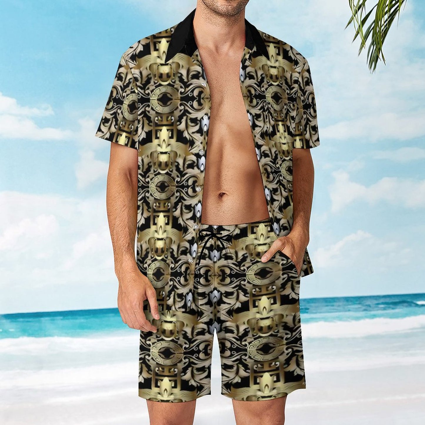 Hawaiian Print Suits for Men (All-Over Printing)