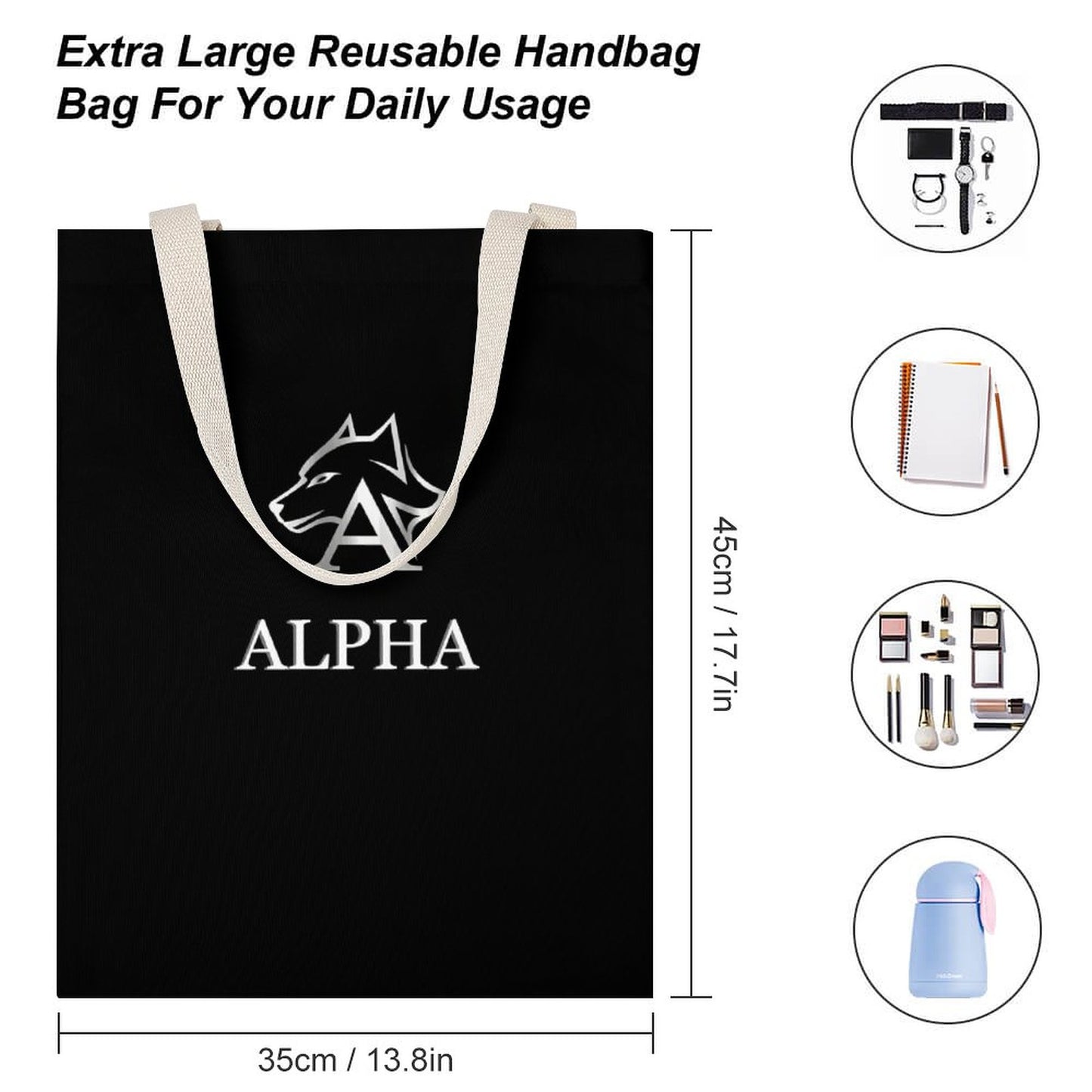 Tote Canvas Bag (Dual-sided Printing)