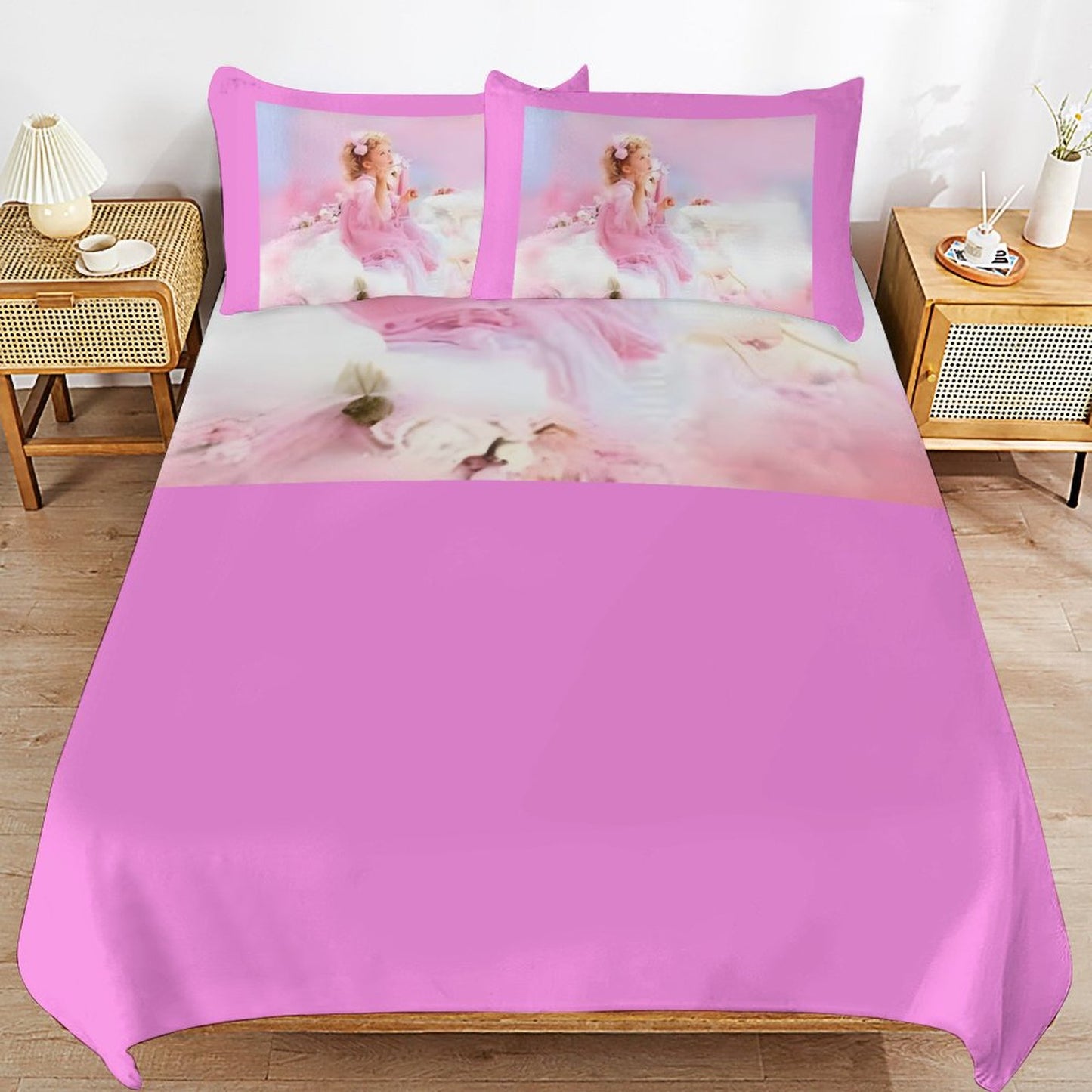 3-Piece Bedding Set-86"×70"/ 218×177cm (Dual-sidede Printing)