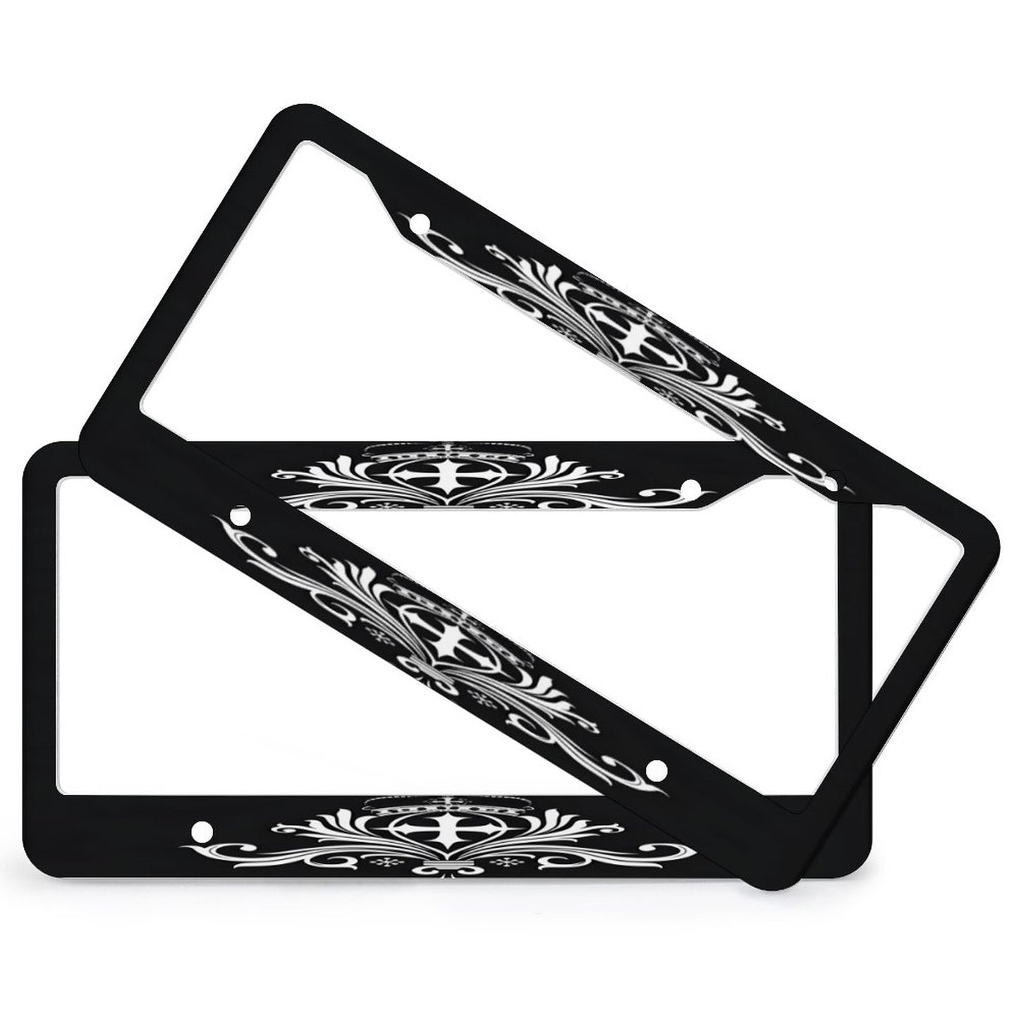 License Plate Frames with 4 Round Holes (1 Pair)