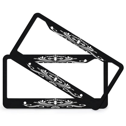License Plate Frames with 4 Round Holes (1 Pair)