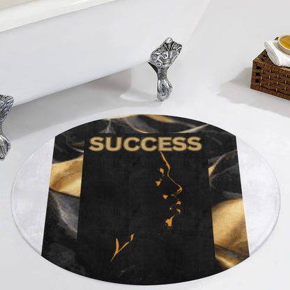 Round Coral Velvet Warm Floor Mat