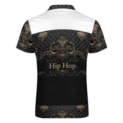 Men's Short Sleeve POLO Shirt with Zipper B470 (All-Over Printing)