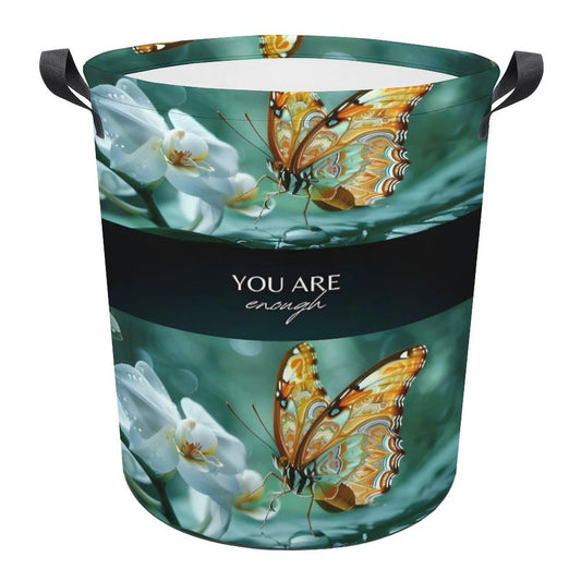 Oxford Collapsible Laundry Basket-YOU ARE ENOUGH