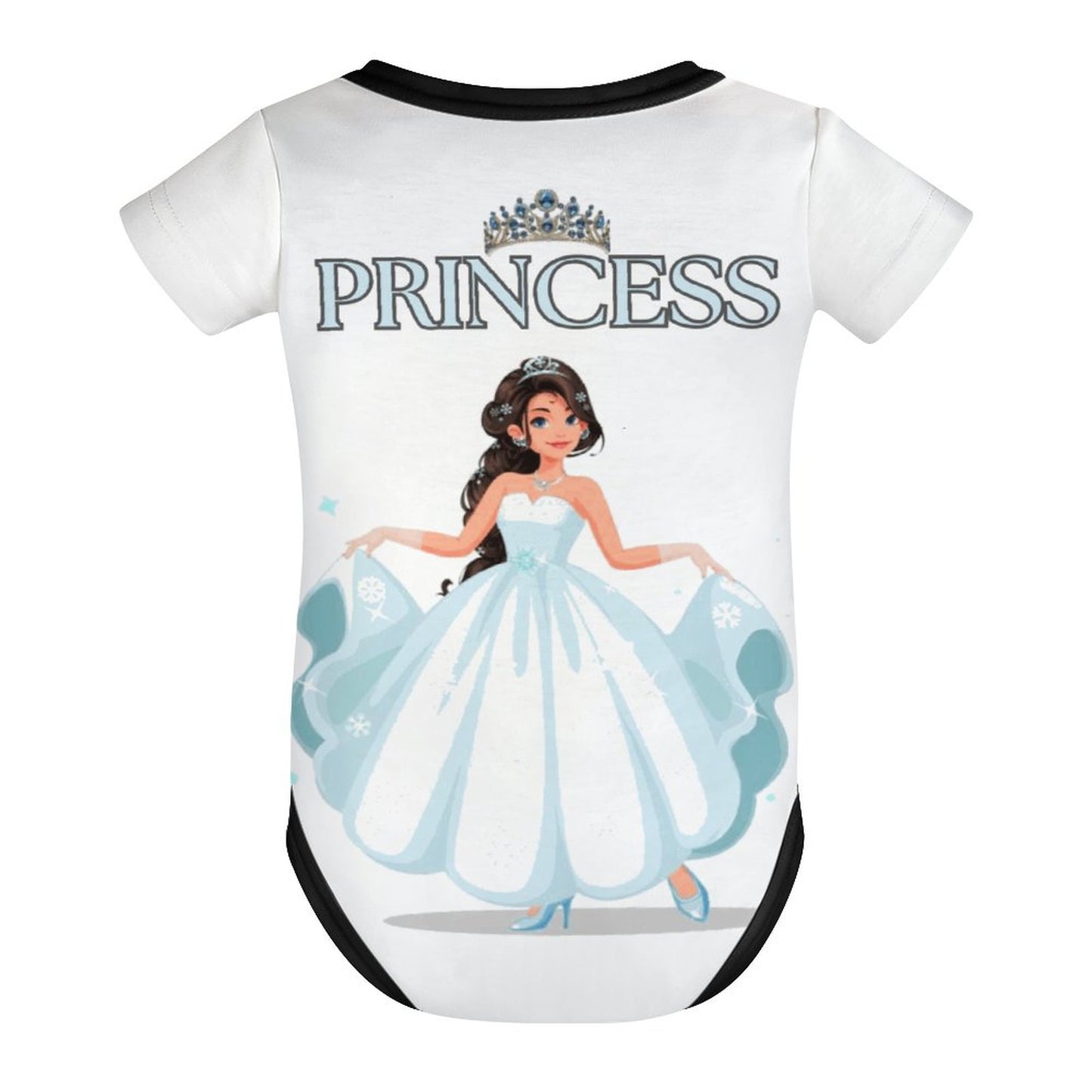 220gsm Faux Cotton Short Sleeve Baby Romper 349P (All-over Printing)