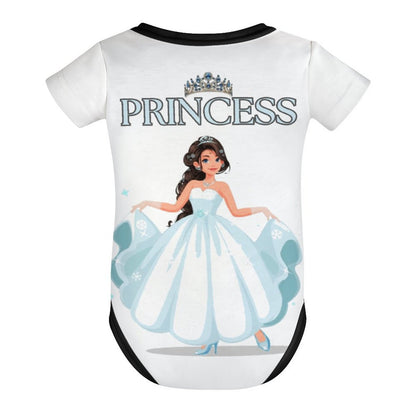 220gsm Faux Cotton Short Sleeve Baby Romper 349P (All-over Printing)