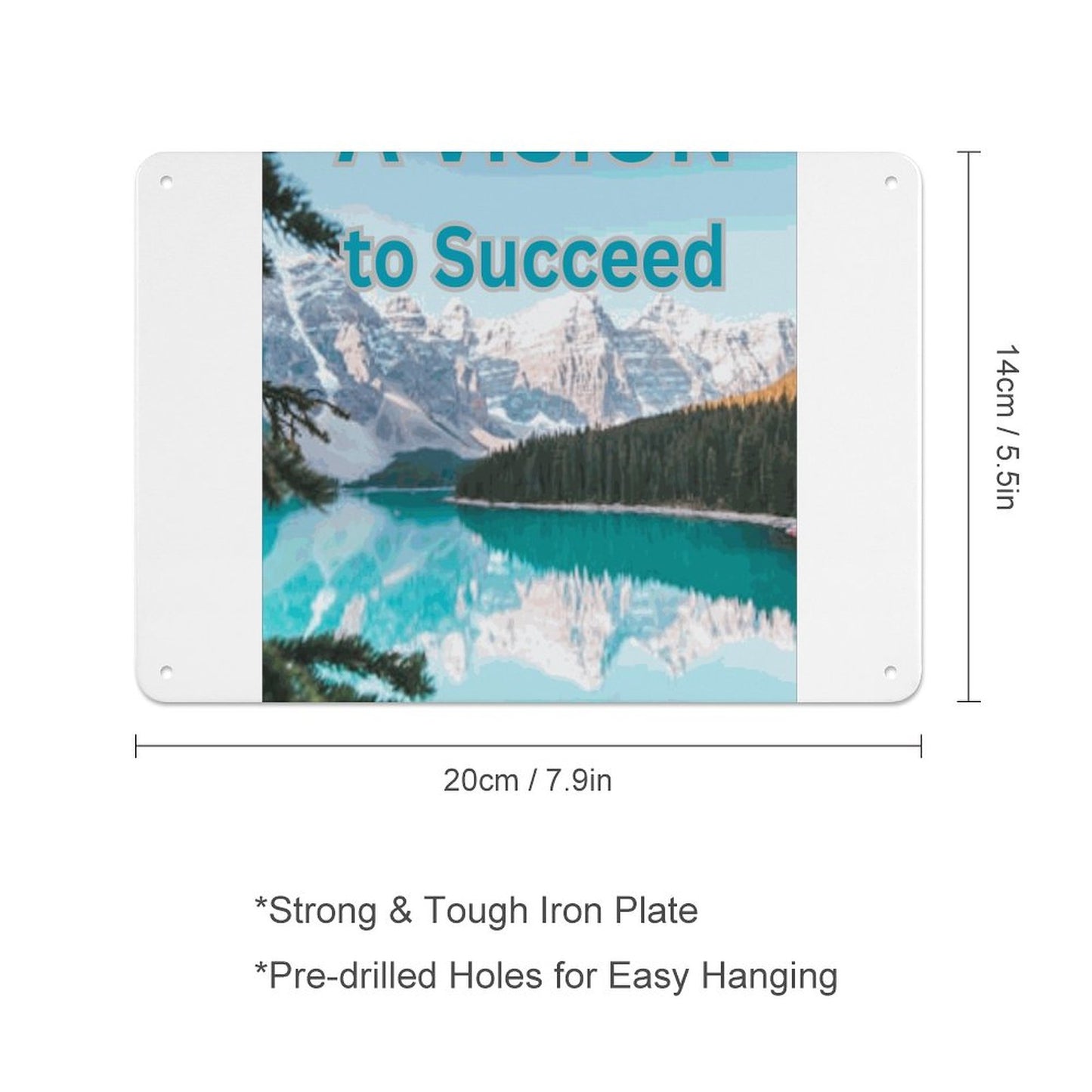 Horizontal Personalized Metal Wall Art Tin Sign-5.5"x7.9"/14x20cm