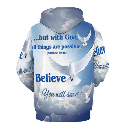 230gsm Printed Hoodie for Men (All-Over Printing)