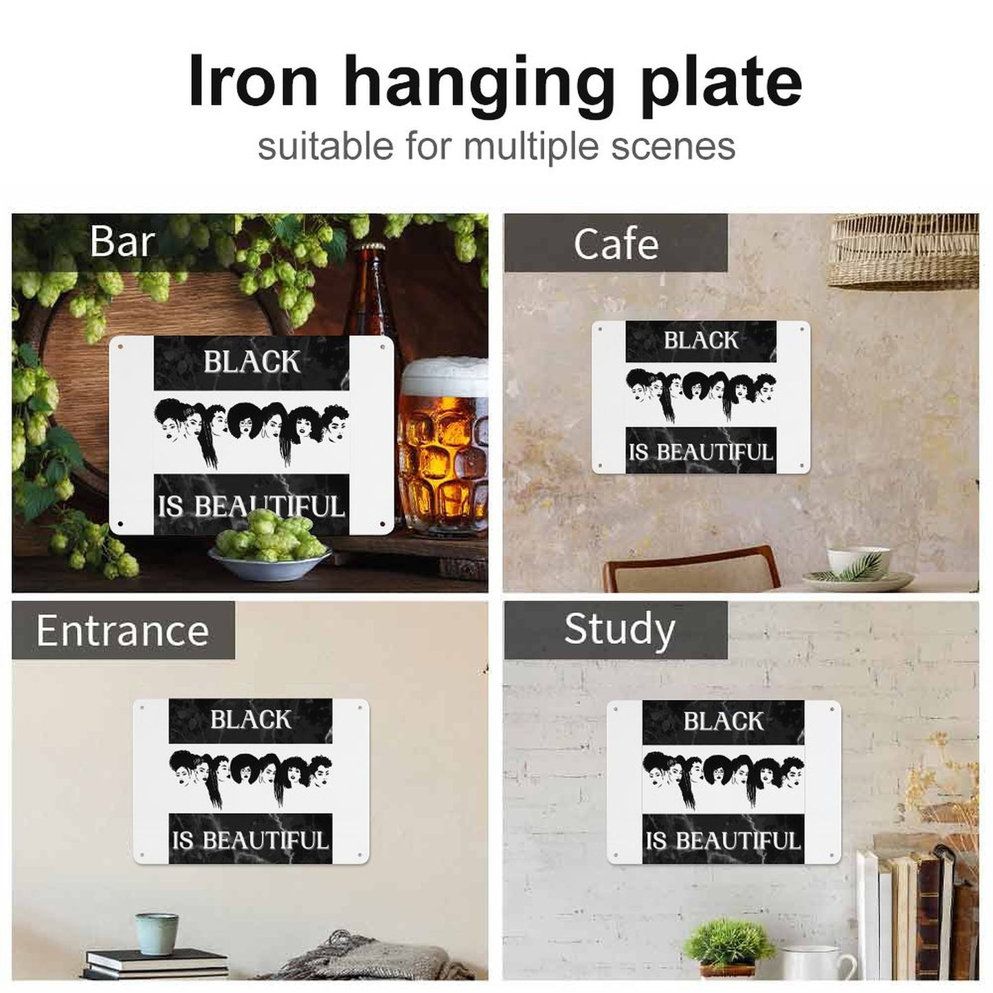 Horizontal Personalized Metal Wall Art Tin Sign-5.5"x7.9"/14x20cm