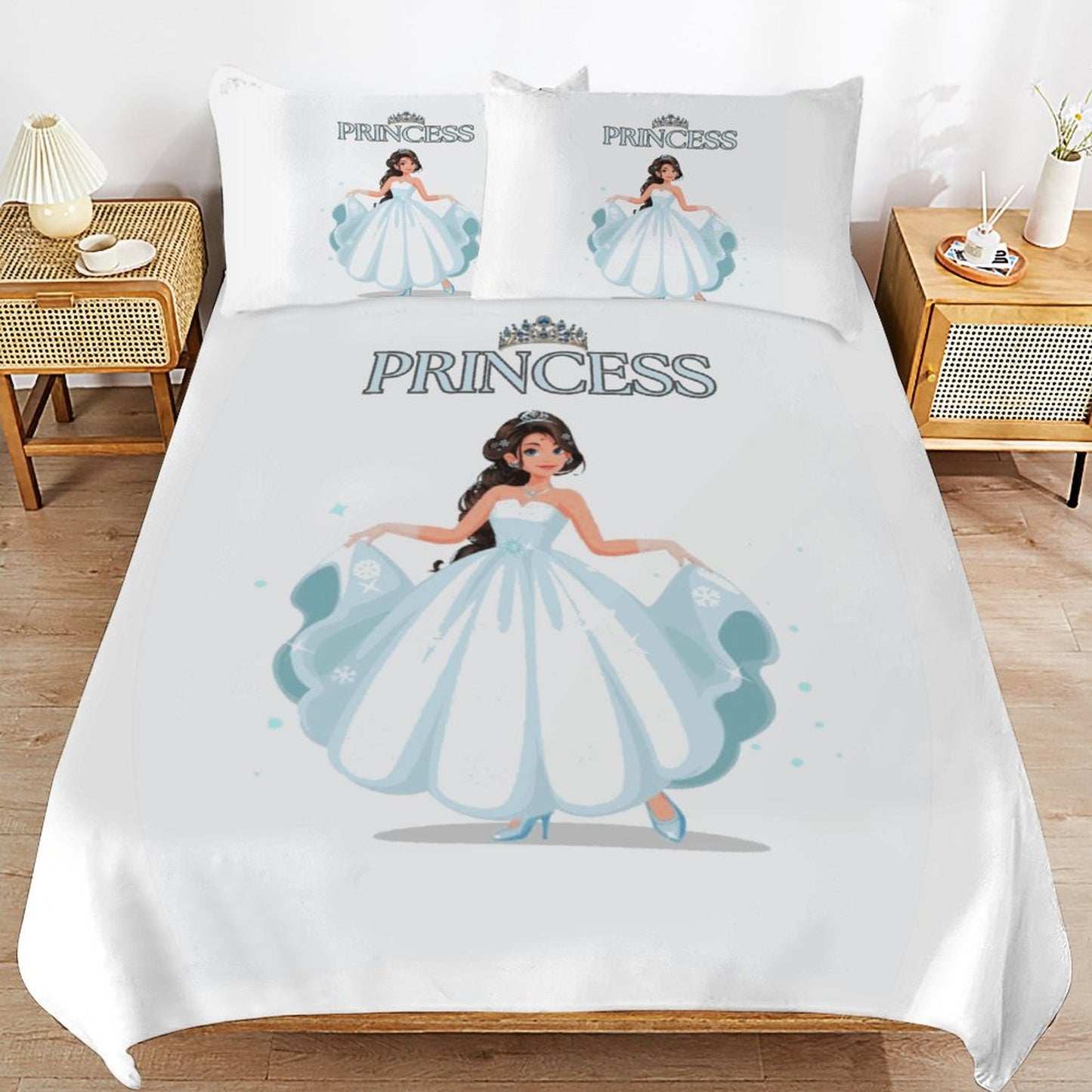 3-Piece Bedding Set-90"x90"/ 229x229cm (Dual-sided Printing)
