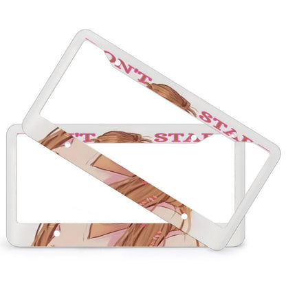 License Plate Frames with 4 Round Holes (1 Pair)