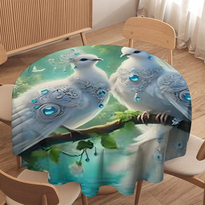 Round Tablecloth on Round Table