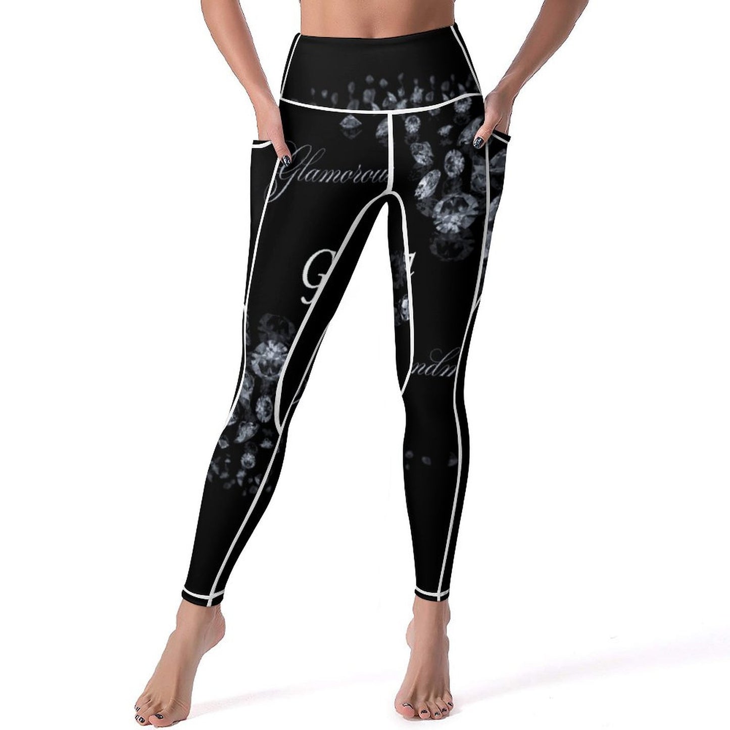 Custom Printed Yoga Pants with 2 Pockets CE003 (All-Over Printing)