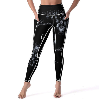 Custom Printed Yoga Pants with 2 Pockets CE003 (All-Over Printing)