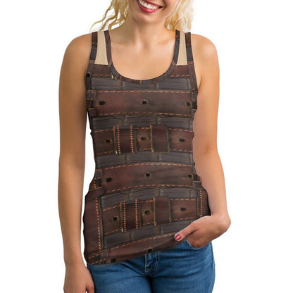 RUGGED LEATHER BUCKLE Women's Tank Top