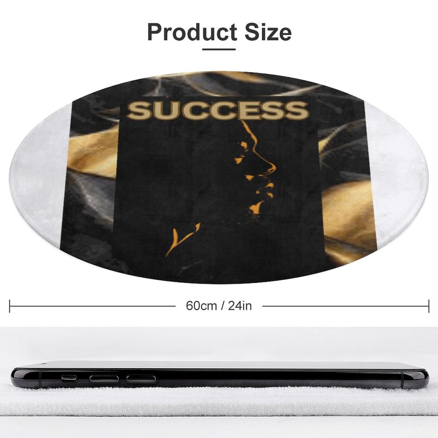 Round Coral Velvet Warm Floor Mat