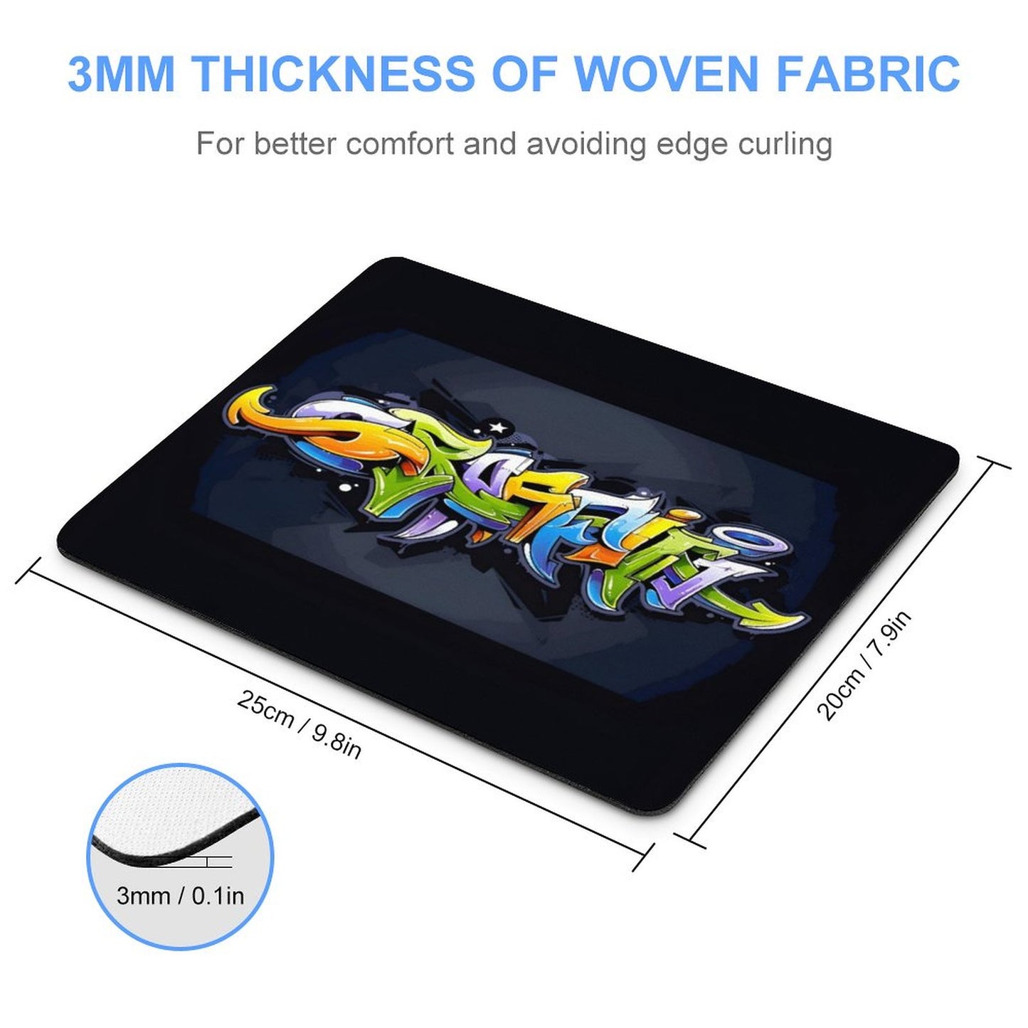 COLORFUL GRAFFITI Square Mouse Pad