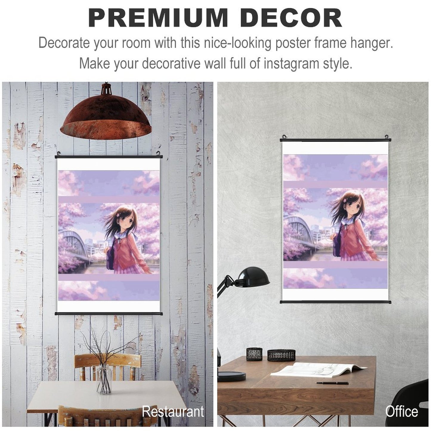 Canvas Hanging Poster with Scrolls-16"x24"/ 40x60cm
