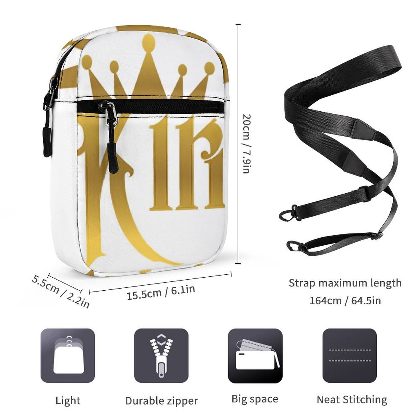 Small Messenger Bag Q026 (All-Over Printing)
