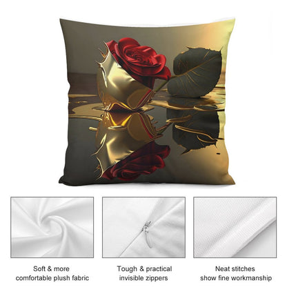 ROSE IN GOLD Plush Pillowcase Set of 4