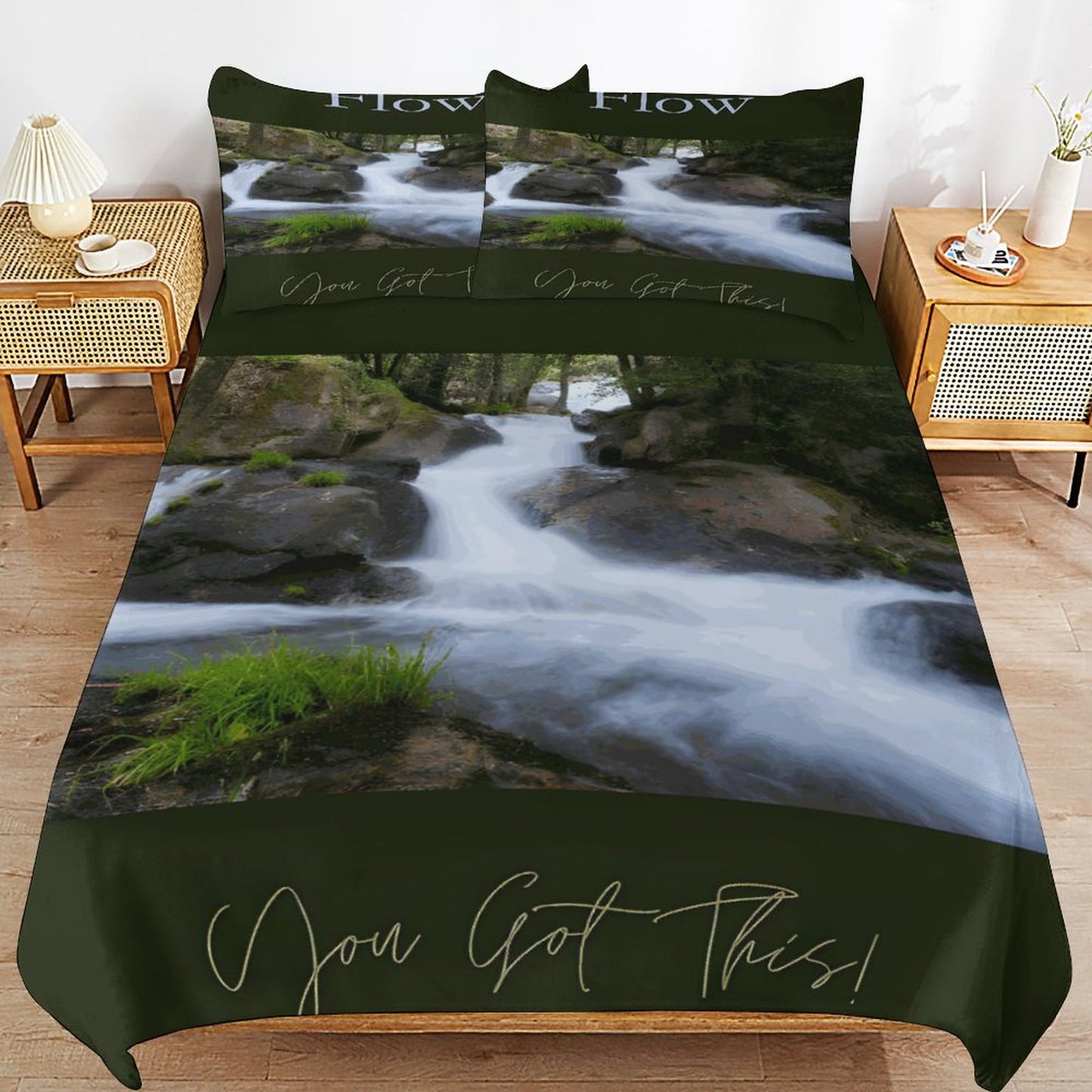 3-Piece Bedding Set-86"×70"/ 218×177cm (Dual-sidede Printing)