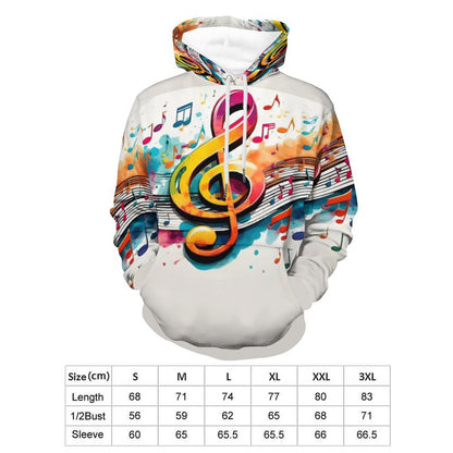 MUSIC GRAFFITI Women's Hoodie-SMALL-3XL