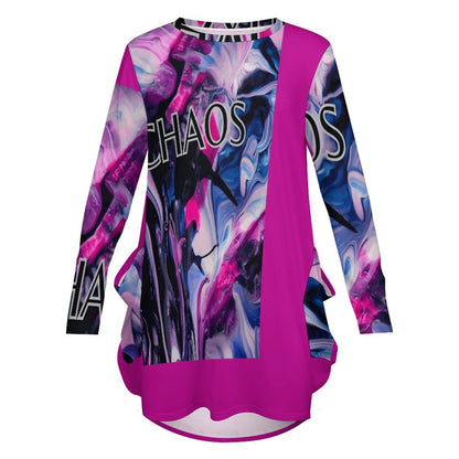 CHAOS Loose Long-sleeve Dress with Pockets-SMALL-5XL