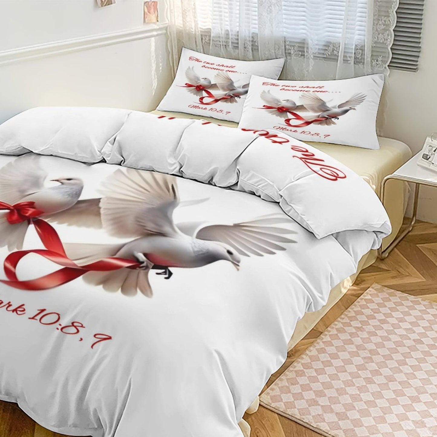 3-Piece Bedding Set-86"×70"/ 218×177cm (Dual-sideded Printing)