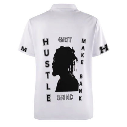 Custom Polo Shirts with All-Over printing Design Straight B612