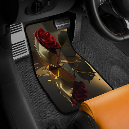 Car Mat Set of 4-ROSE ON GOLD