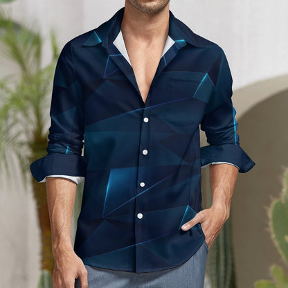 Men's Long Sleeve Shirt with Pocket LS (All-Over Printing)