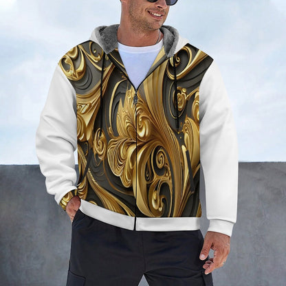 230gsm Full Zip up Hoodie with Plush Lining WZIP (All-Over Printing)