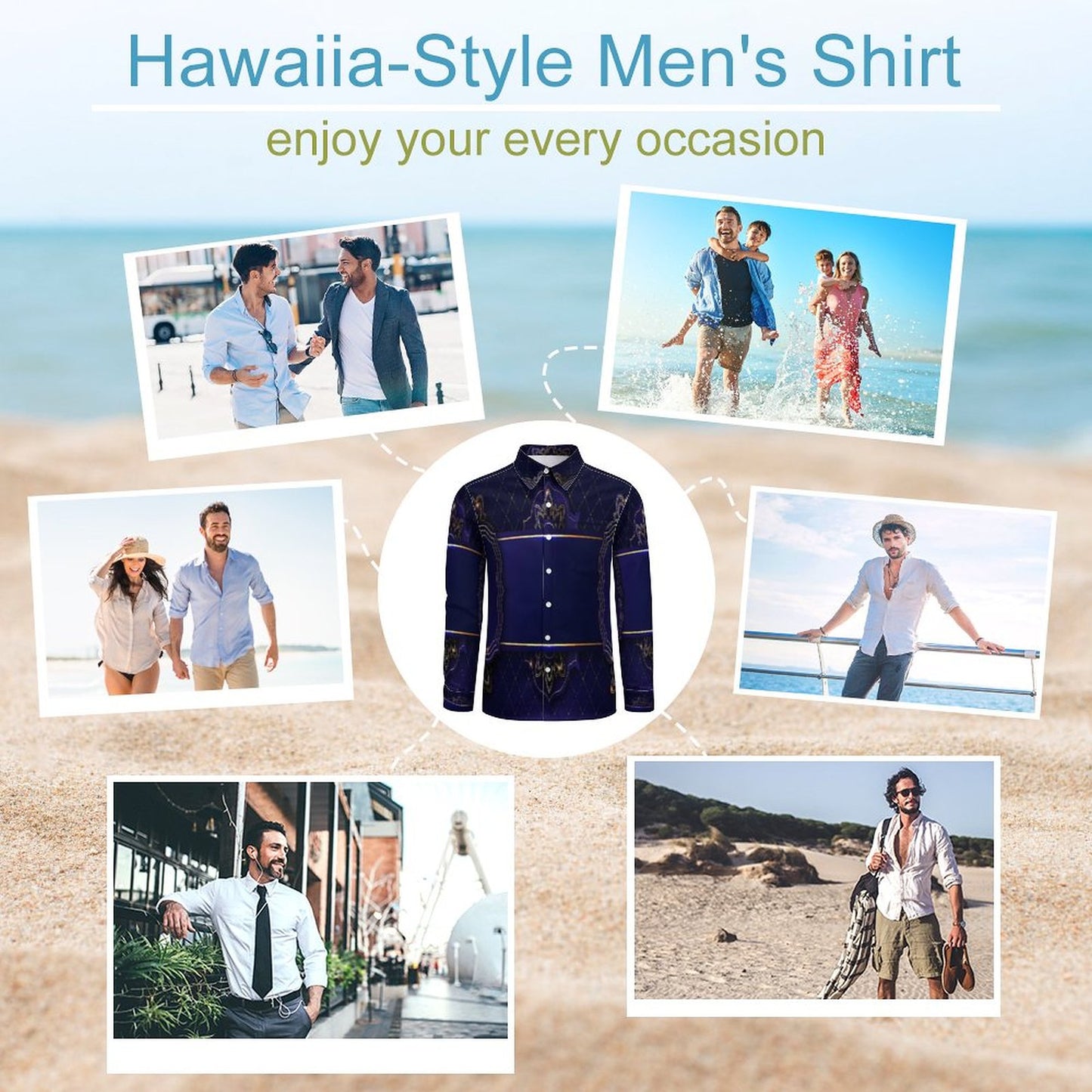 Men's Long Sleeve Shirt with Pocket LS (All-Over Printing)
