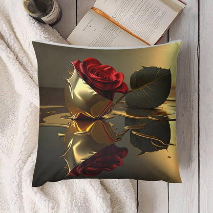ROSE IN GOLD Plush Pillowcase Set of 4