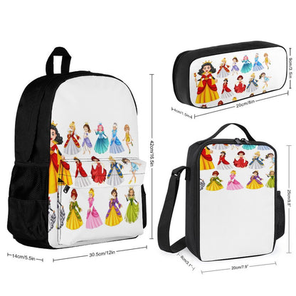 Set of 3 Bags (Shoulder Bag Lunch Bag & Pencil Pouch)
