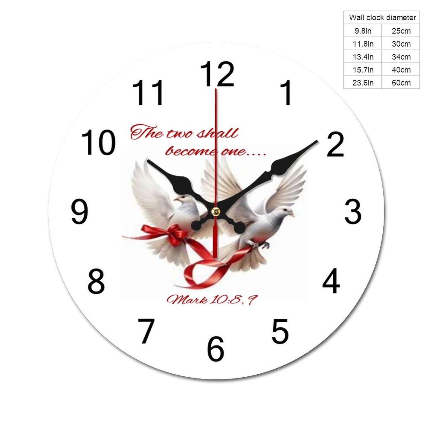 Concise Silent Wooden Wall Clock-9.84"x9.84"/ 25x25cm