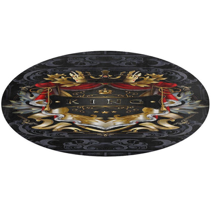 Round Coral Velvet Warm Floor Mat