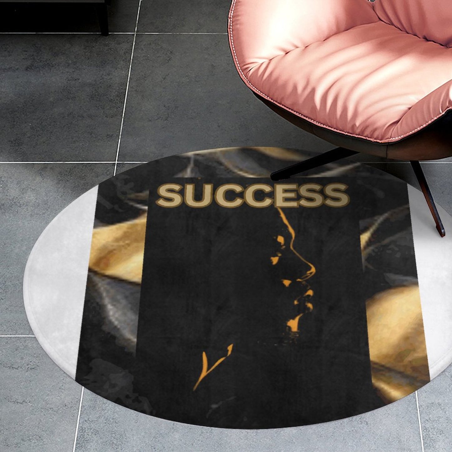Round Coral Velvet Warm Floor Mat